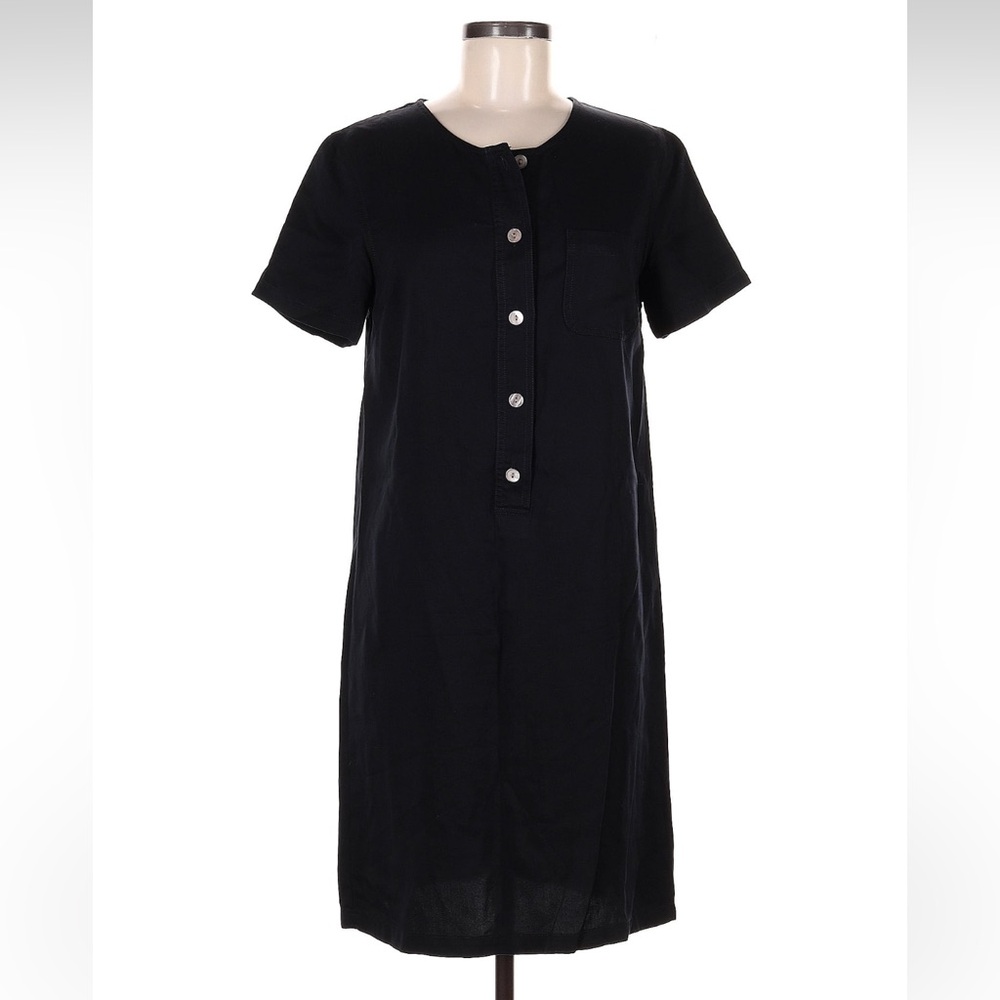 Talbots Black Button-Up Dress